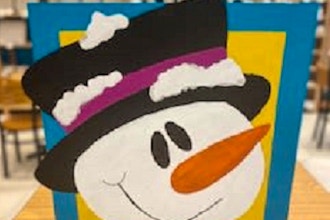 Snowman Board Art Sign Painting